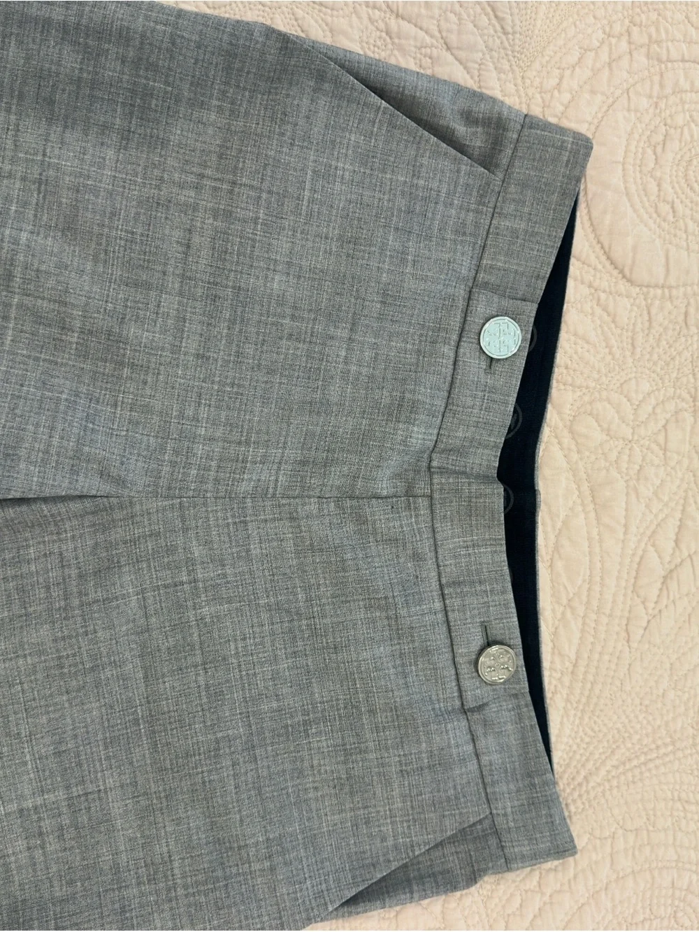 Tory Burch Slate Gray Tailored Trousers